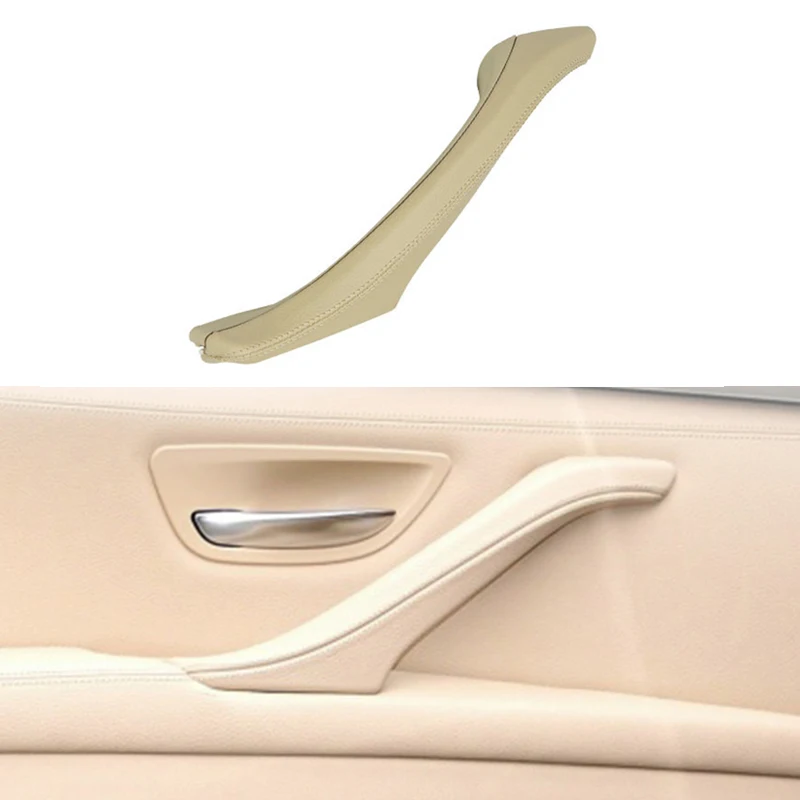 

New PU Leather Car Interior Door Handle Inner Door Panel Pull Trim Cover For BMW 5 Series F10 F18 11-17 LHD RHD Car Accessories