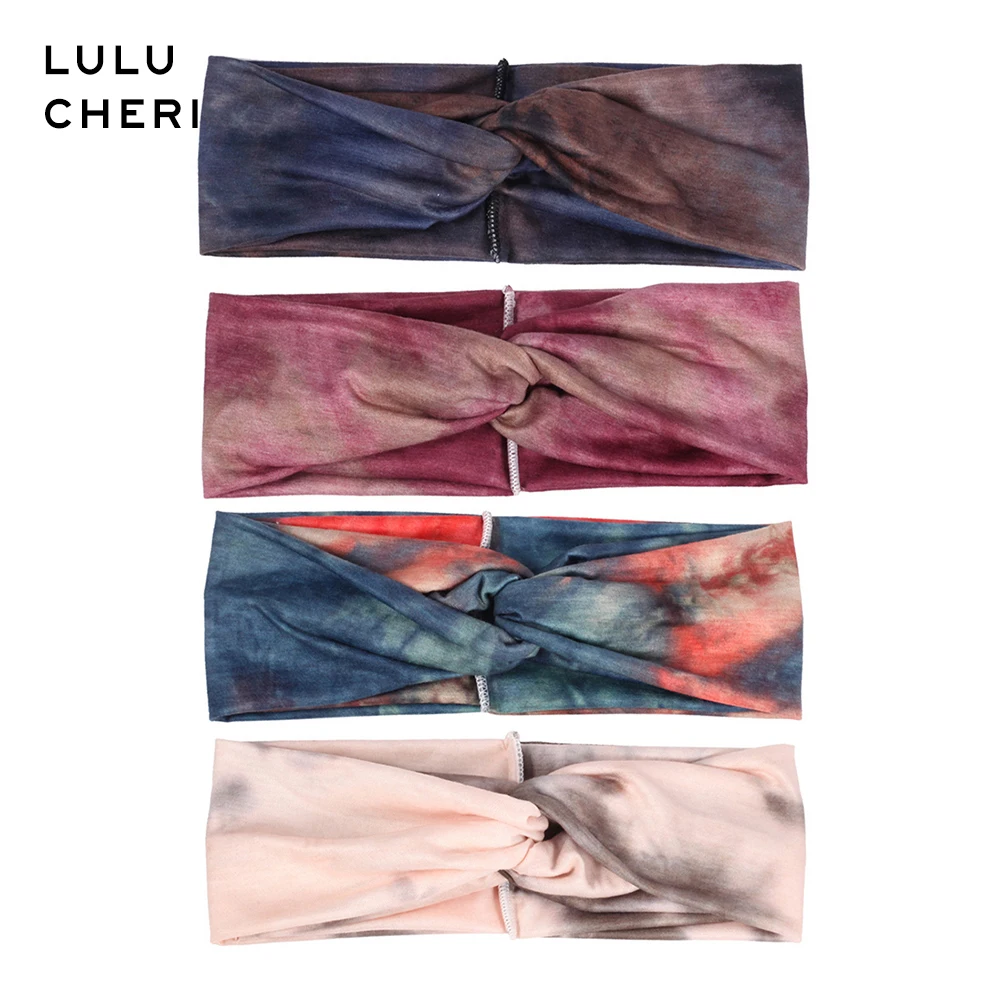 Женская резинка для волос с цветочным принтом 4 шт. летние эластичные тюрбан