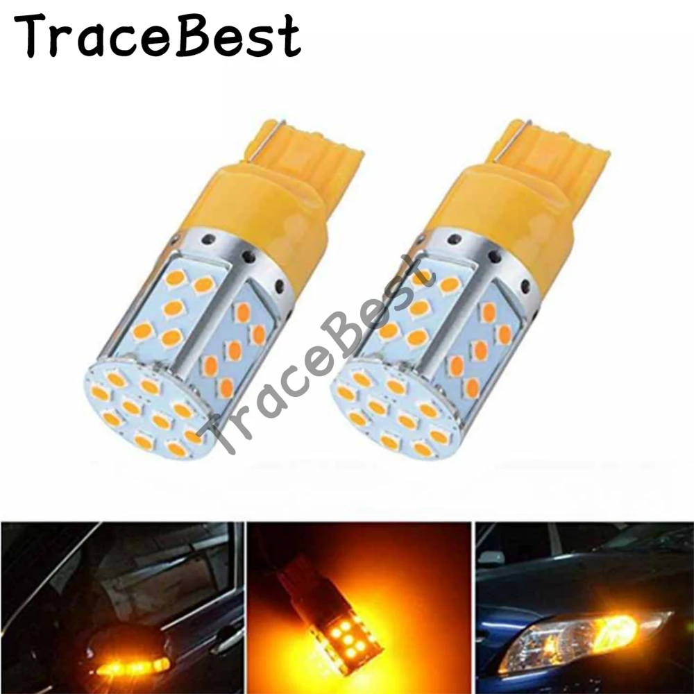 2 шт. желтый Canbus 1156 P21W Ba15s 35 3030 SMD светодиодный стоп сигнал задний светильник