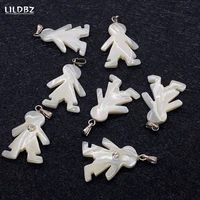 natural sea shell small pendant19x26mm little boy white butterfly shell pendant jewelry diy necklace bracelet earring accessorie