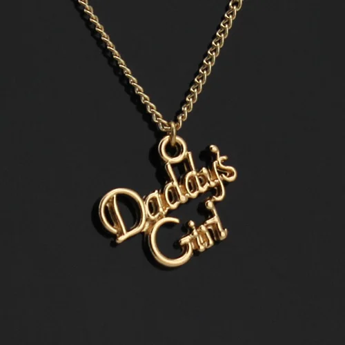 Gold Hapiship модные женские туфли ювелирные изделия из золота и надписью «Daddy's Girl» подвеска чокер колье подарок для детей, подарок на день рождения, EF19 - Окраска металла: Gold