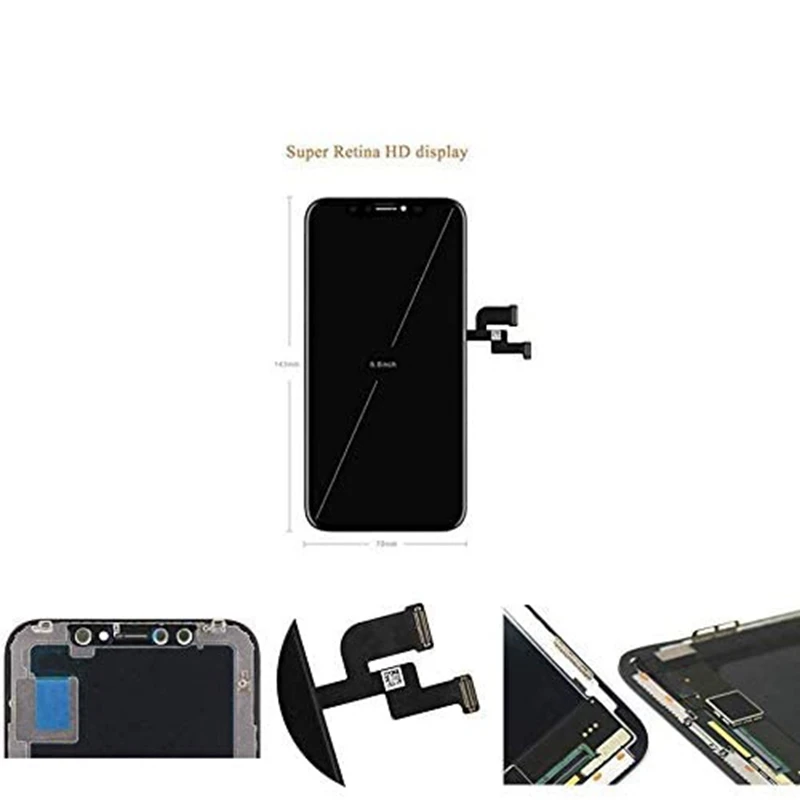 

LCD Display Contact Screen 5.8Inch Digitizer Assembly Replacement Kit for iPhone XS A1920, A2097, A2098,A2099 with Tools