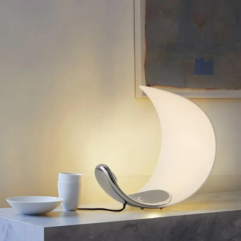 

Italian Design Modern Smart Moon Table Lamp Environment Energy Saving Bedside Night Light Kids for Study Living Room Desk Lamps