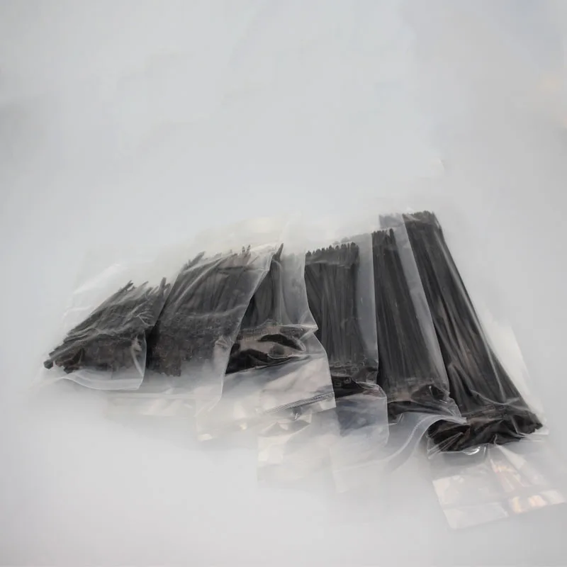 

Self-locking plastic nylon tie 100 PCS black cable tie zip wraps strap nylon cable ties set 3.6X200cable tie fastening ring