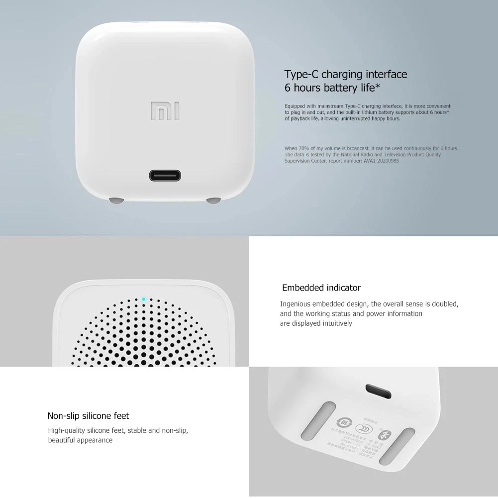 Xiaomi Mijia Bluetooth динамик мини беспроводной HD качество портативный Колонка микрофон