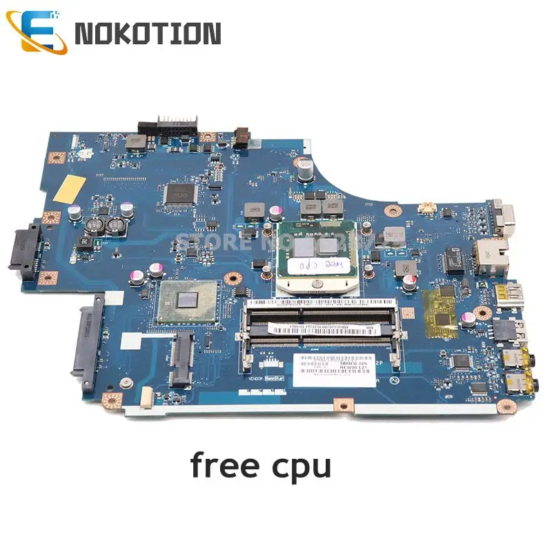 NOKOTION ноутбук материнская плата для Acer 5741 5741ZG материнская плата MBWJU02001 LA-5892P HM55 UMA DDR3 процессор