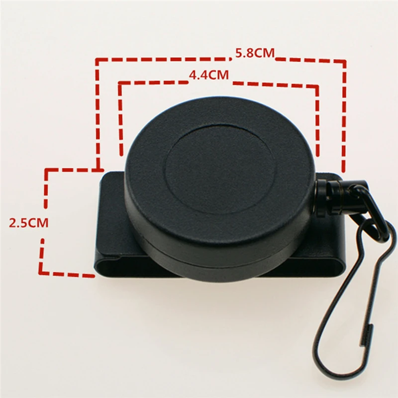 

6cm/2.36" Telescopic Steel Wire Rope Key Anti Lost Tool With Carabiner Secure Belt Buckle