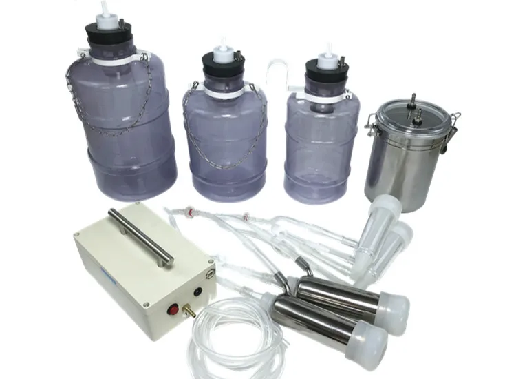 

1PCS Electric Milking Machine Cow Goat Sheep Milker Dual Vacuum Pump Bucket Food Safety Level Plastic Milking Machines