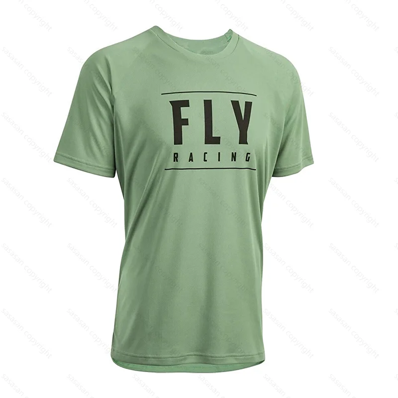 

FLY Short-Sleeved MTB Mountain Bike DH Off-Road Motorcycle Running Three-Body Quick-Drying Casual Sweatshirt