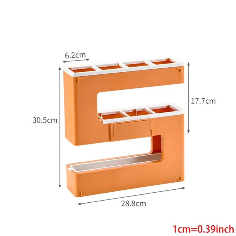 

E8BD Wall Mounted Umbrella Stand Rack 5-Shape Umbrellas Storage Holder Shelf for Home