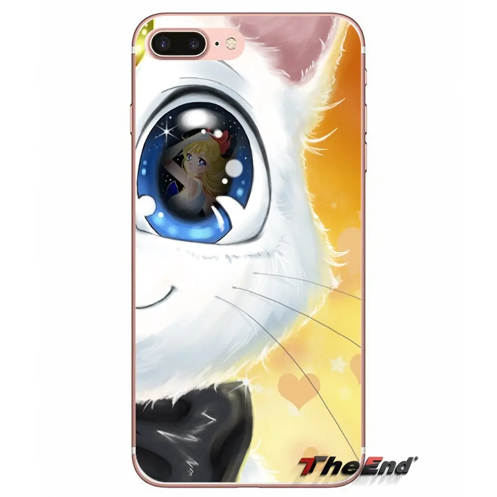 anime sailor moon lune cat Soft phone Case For Samsung Galaxy J1 J2 J3 J5 J7 A3 A5 A7 2015 2016 2017 J530 J730 Fundas Coque | Мобильные