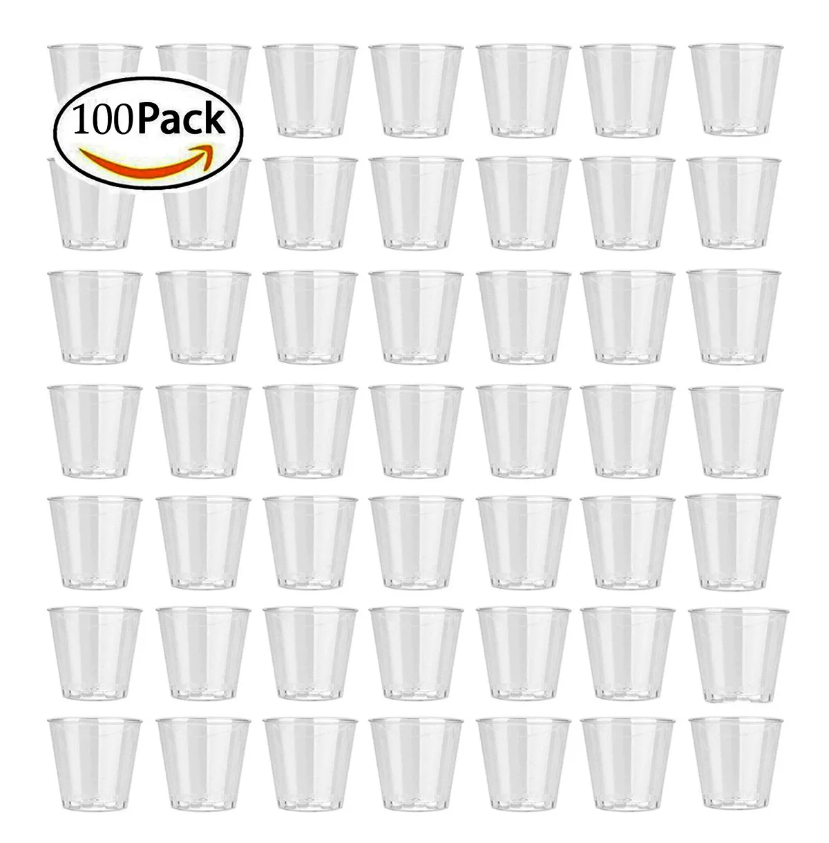 100 упаковок одноразовые прозрачные жесткие пластиковые чашки 1 унция | Дом и сад