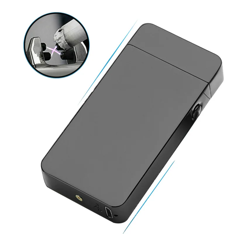 Двойная дуговая USB Электронная сигарета зажигалка зеленый лазер Lgnition