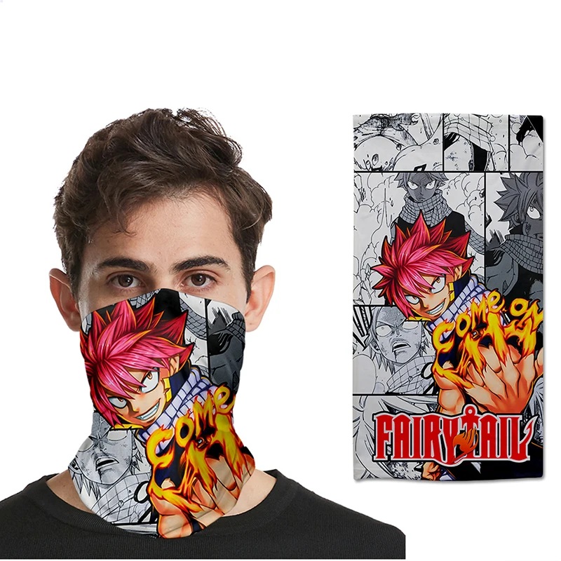 

Anime Cartoon Fairy Tail Print 3D Seamless Face Mask Motorbike Headwear Magic Scarf Outdoor Cycling Fishing Ski Hiking Bandanas