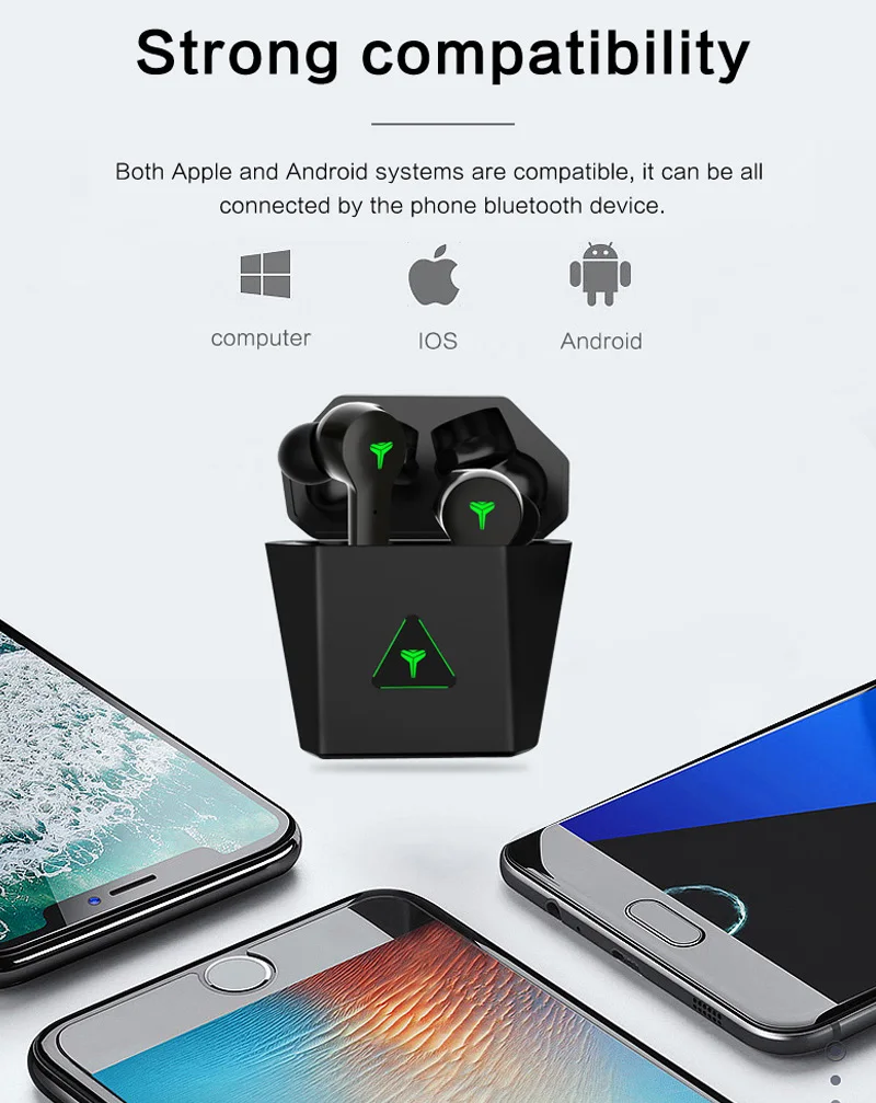 

Low Delay Game Headset Wireless Bluetooth Binaural Sports Gaming Stereo Touch TWS Bluetooth Headset For iPhone Xiaomi Samsung