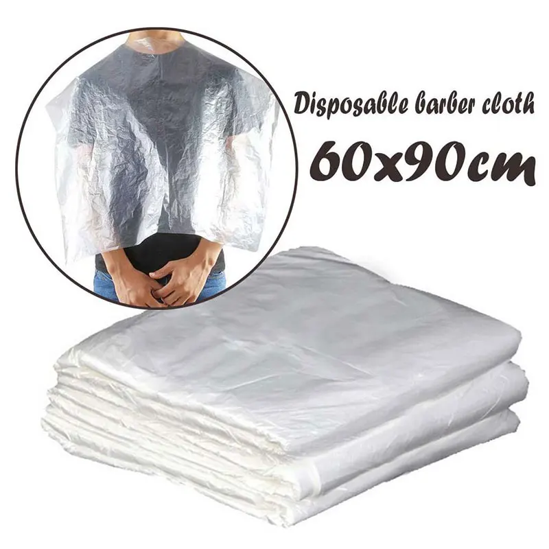 

20 50/100 Pcs Disposable Salon Cape Waterproof Hair Dye Cutting Coloring Apron Shawl Transparent Barber Cape Barber Tool