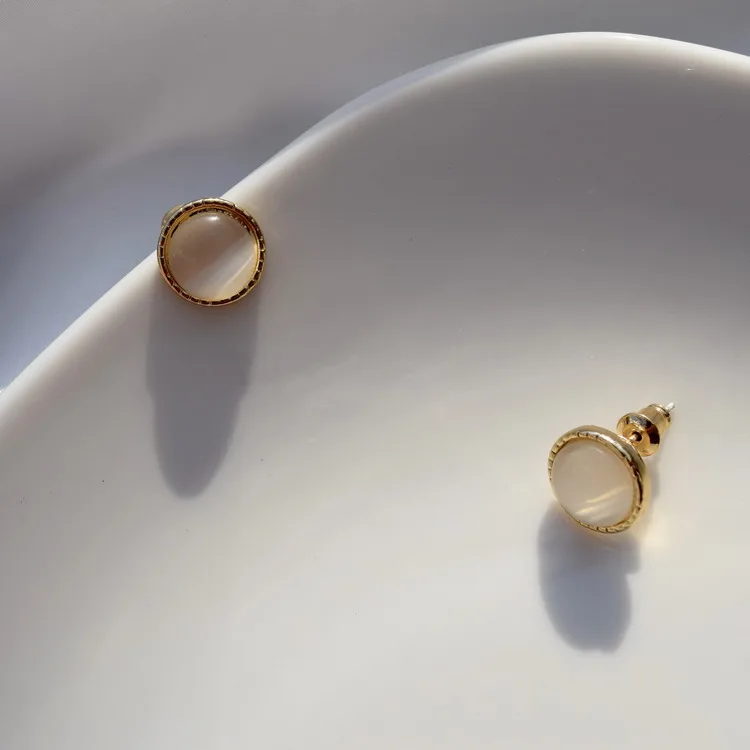 Серьги-гвоздики iMaySon с опалом женские винтажные простые висячие украшения камнем