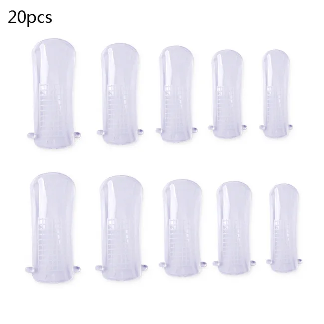 20pcs nail forms UR SUGAR 15 мл сверкающий Удлинительный УФ-гель лак мерцающий высокая твердость удлиннение ногтей художественные советы инструменты строительный УФ-гель лак - Цвет: 20pcs nail forms
