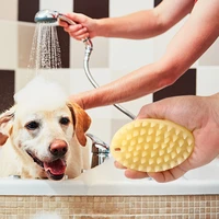 clean cat dog hair massage soft rubber bristles comb new pet puppy hair removal brush absorbs hair silicon cleaner grooming tool
