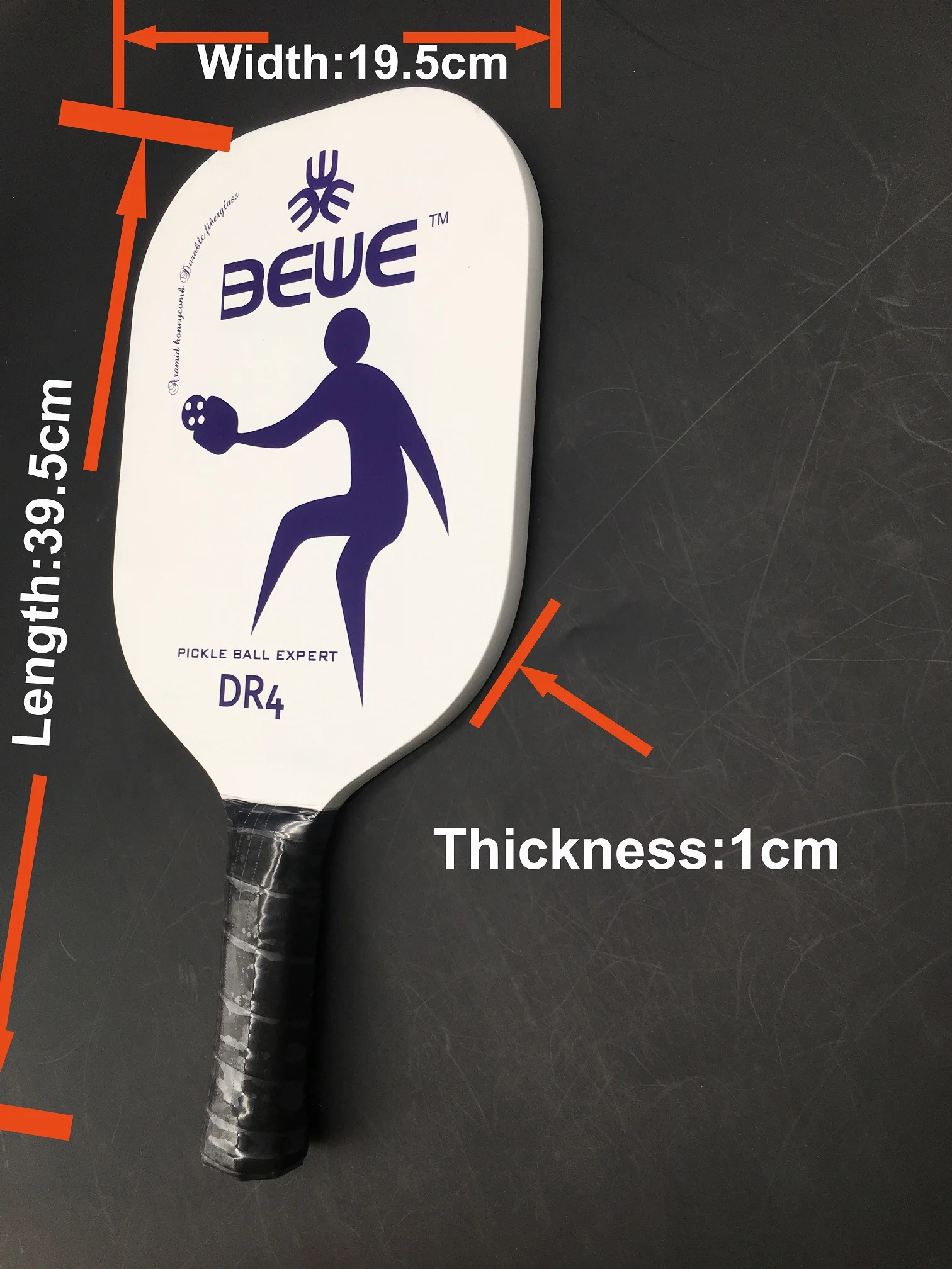 DR-4 1 шт. лучшего качества Nomex соты Pickleball Весло графит
