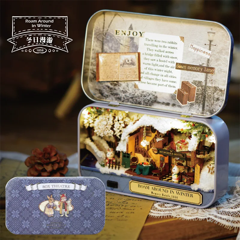 

Children's Handmade diy House Girl's Puzzle Toy Box Theater Creative Birthday Gift