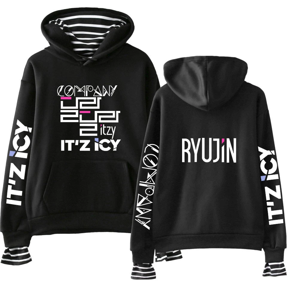 Толстовки ITZY с капюшоном Kpop из полиэстера водолазка толстовка большого размера