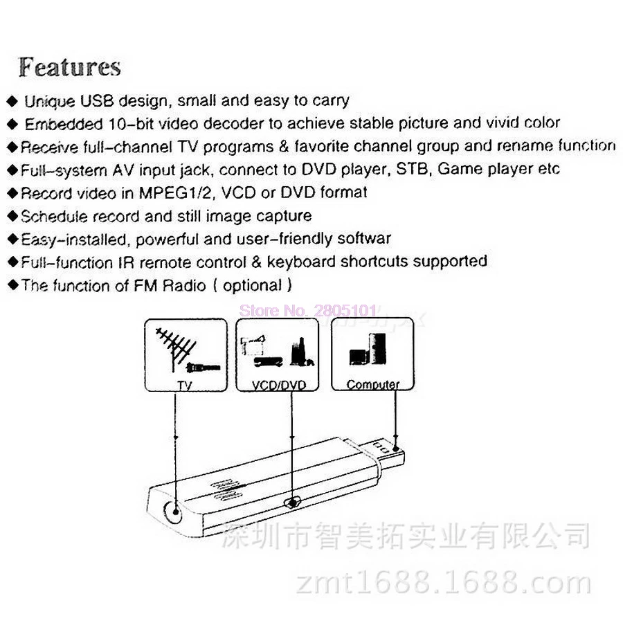 dhl or fedex 20pcs USB 2.0 TV Stick Tuner Receiver Adapter Worldwide Analog for PC Laptop DVD P0.11 | Электроника