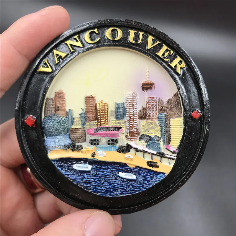 Магнит на холодильник полимерный стерео магнит флаг Канады Ванкувера Таиланда 3D