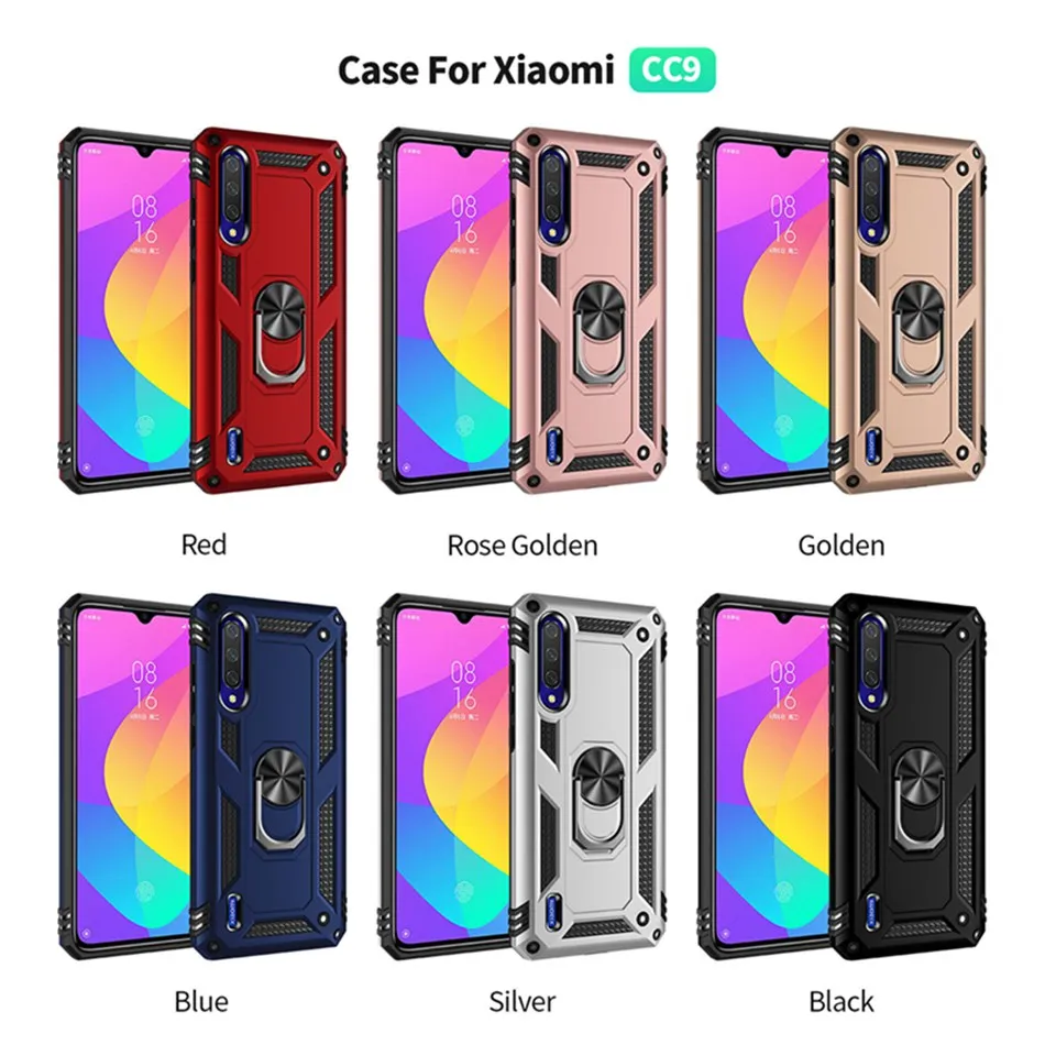 Чехол-подставка для телефона с магнитным кольцом для Redmi Note 7 K20 Pro A3, чехол, армированный защитный чехол для Xiaomi CC9CC9E99SE9T, чехлы, оболочка (art.: 3a35833b043) - 3a35833b043