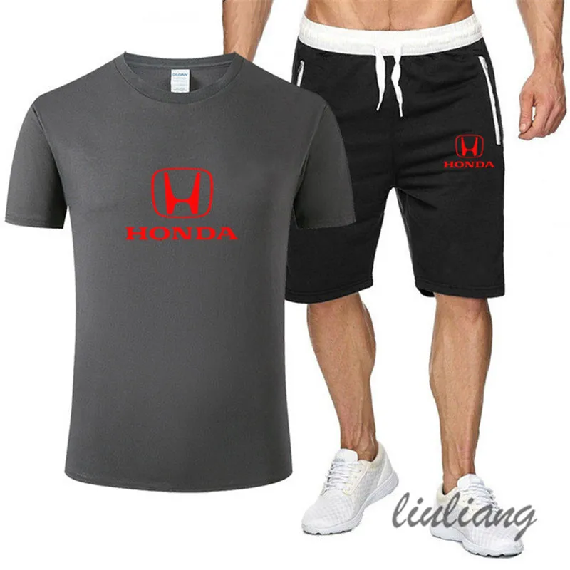 

Men's clothing 2020 men's clothing fitness ensemble summer sports shorts + t men's shirt suit 2 pieces more size 2xl