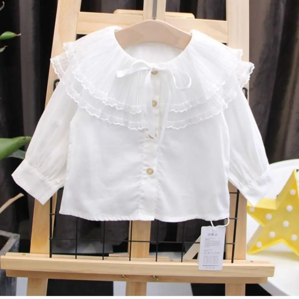 Ropa Para Niñas De 0 A 3 Años Girls White Long-sleeve Lace Top Fashion Denim Skirt Sets Toddler Girl Clothes Two Piece Outfits | Детская