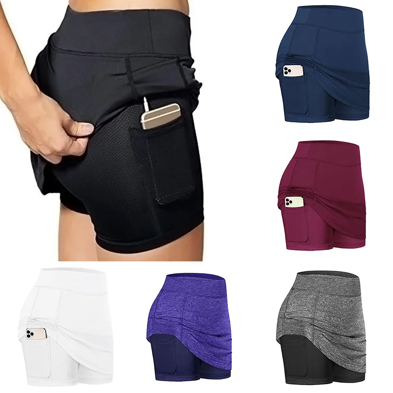 

Женские летние спортивные короткие мини-юбки, юбка для активного отдыха, для бега, тенниса, гольфа, тренировок, Спортивная теннисная юбка