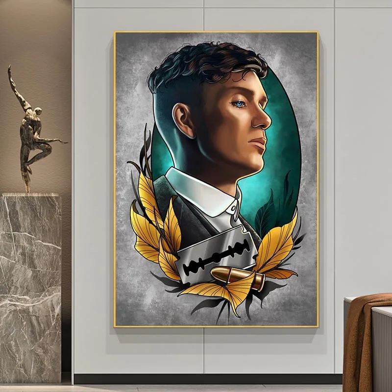 

Tommy Shelby Art Paintings Print on Canvas Art Posters And Prints Peaky Blinders Wall Art Canvas Picture For Living Room Cuadro