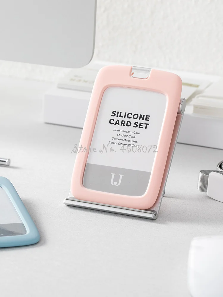 

Youpin Jordan&Judy ID Card Holder Work Card Student Meal Card Bus Access Control Set Silica Gel Card Cover