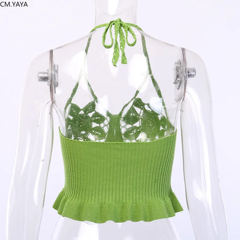 2019 Новинка Зима Осень Женщины Холтер v-образным вырезом открытая спина свитер