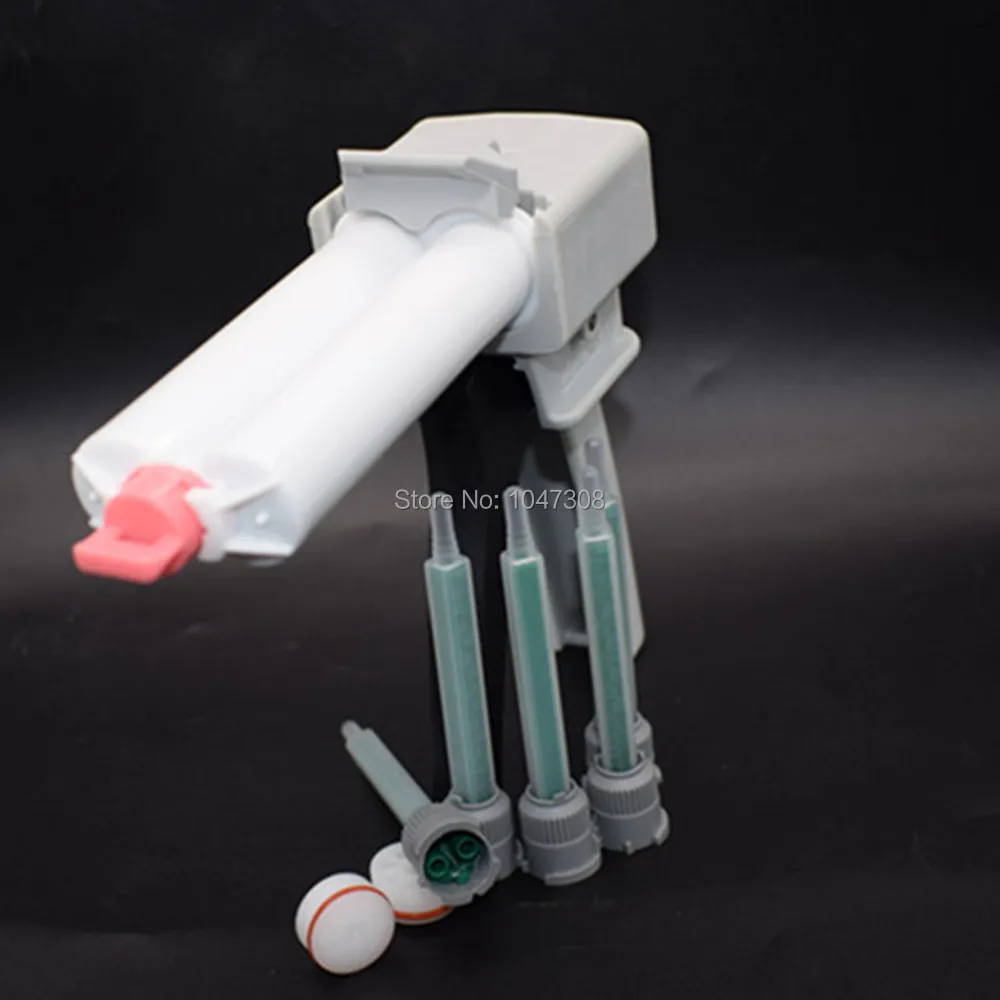 

50ml 1:1 2:1 Two Part Adhesive Gun Manual Dispenser Guns + 5x 1:1 Epoxy Acrylic Adhesive Mixing Nozzles + 50ml 1:1 Cartridge