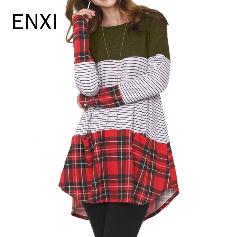 Осенне-зимняя полосатая Лоскутная Футболка для беременных футболка с длинным