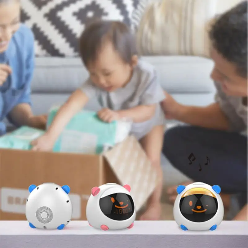 

Smart Emoticon Alarm Clock Mute Snooze Alarm Clock Bedside Wake-up Light Lantern Voice Control Night Light Home Bedroom Supplies