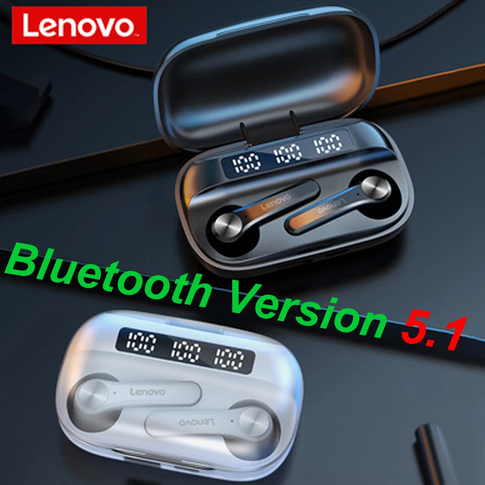 Беспроводные Bluetooth наушники Lenovo QT81 стереозвуковая гарнитура с сенсорной кнопкой