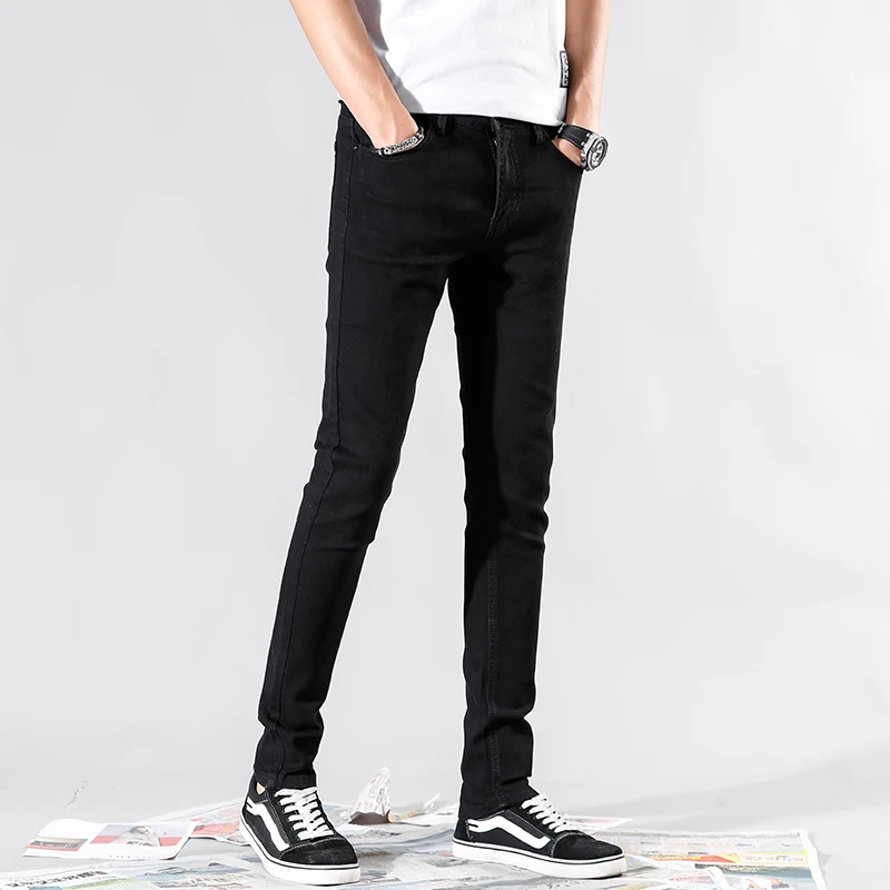 

Good Quality 4 colors Skinny Jeans Men Spring Summer Slim Denim Jeans Men Cotton Elastic Denim Pants Cowboy Trousers