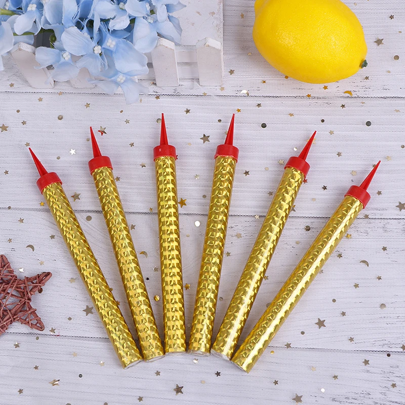 6 Pcs торт ко дню рождения свечи мульти Цвет бар вечерние Фейерверк лампы в форме |