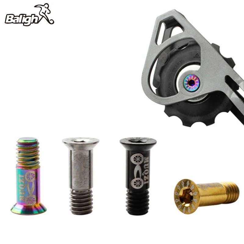 

Balight Bicycle Rear Derailleur Guide Wheel Screws Titanium Alloy Fixed Bolts MTB Road Accessories Practical Gear Fixing Screw