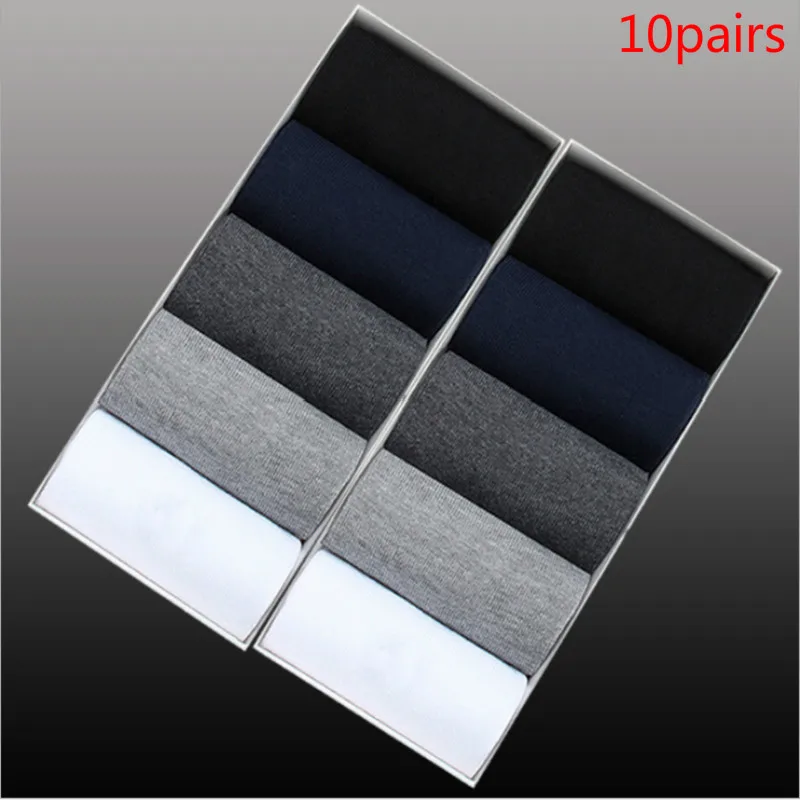 

2020 New 10 Pairs / Lot 2Pairs Men's Cotton SocksBlack Business Men Socks Breathable Spring Summer for Male US Size(6.5-12)
