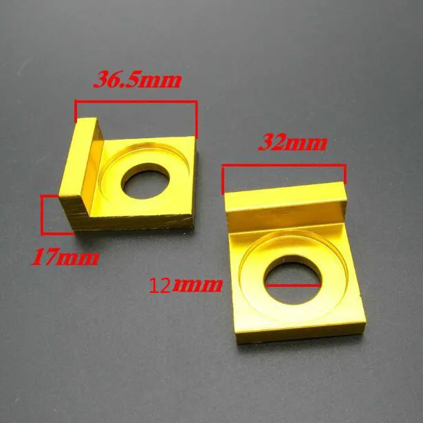 gold 32mm 1 пара 6 цветов 15 мм квадратный алюминиевый натяжитель цепи регулятор для мотоцикла модификация Запчасти Аксессуары - Цвет: gold 32mm