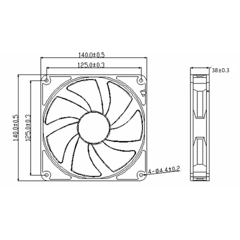 

Cooler For Delta PFC1412HE-00 12V 9.00A 14038 14CM Server Violence Cooling Fan 4 Wire
