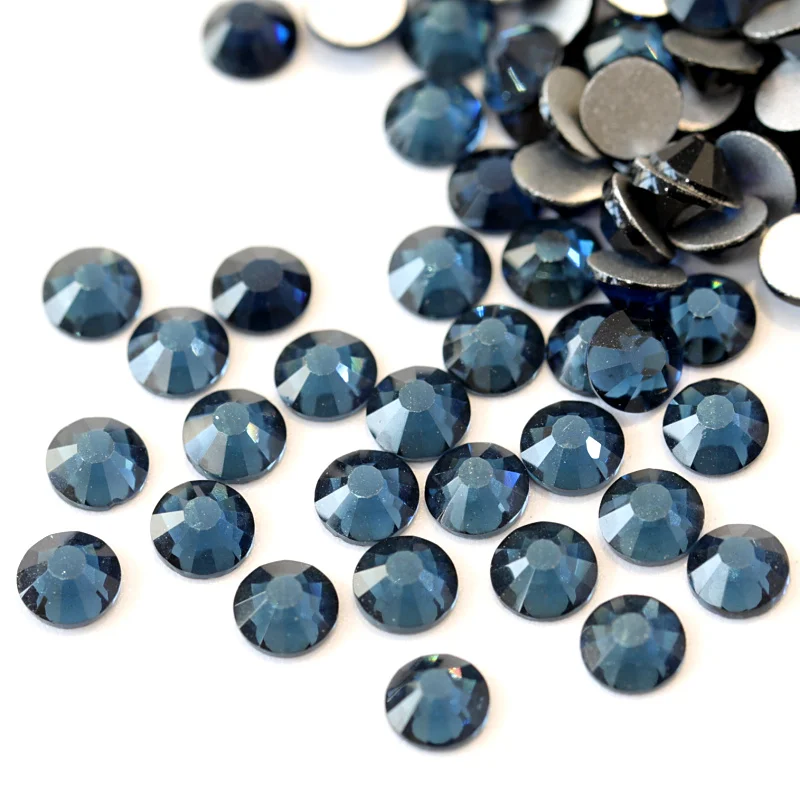 Блестящие SS3 SS34 Стразы для дизайна ногтей Монтана блестящие стразы с плоской
