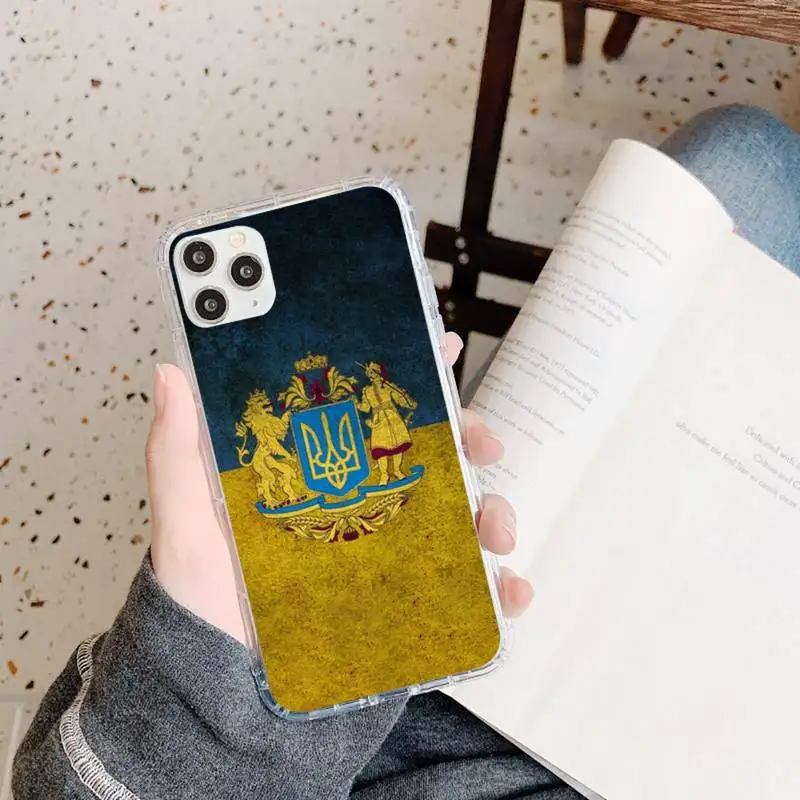 

Ukraine Flag Phone Case Transparent soft For iphone 5 5s 5c se 6 6s 7 8 11 12 plus mini x xs xr pro max