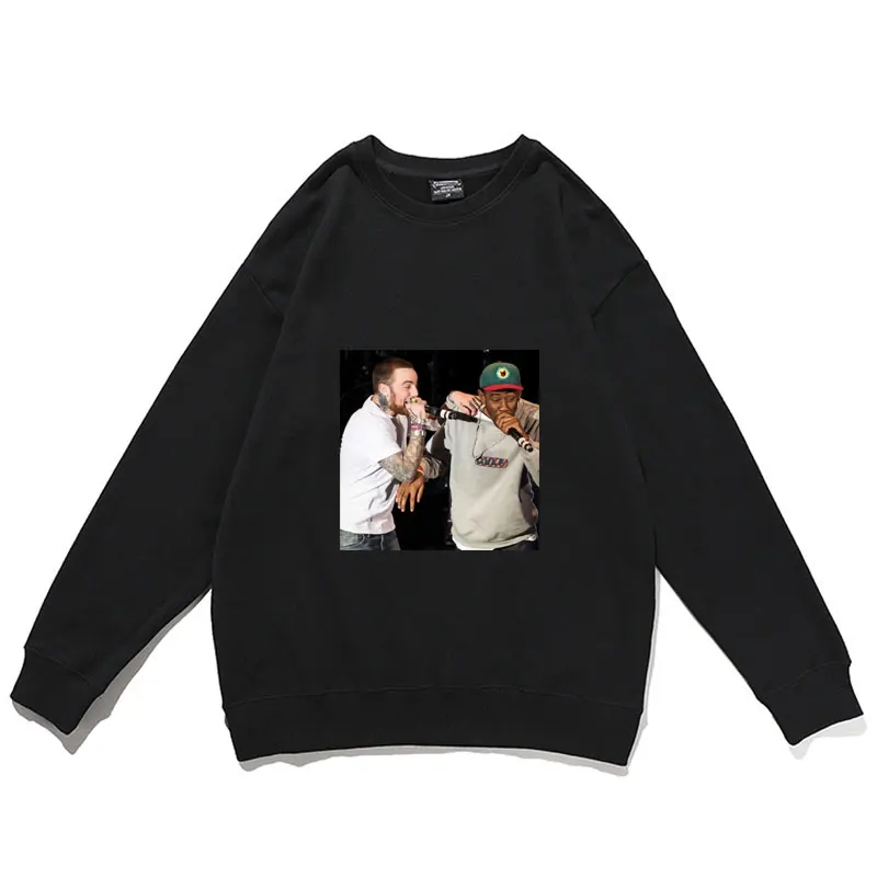 

Mac Miller X Tyler The Creator Rapper Sweatshirt Men Women Hip Hop Rock Style Sweatshirts 2021 New Mens Fashion Loose Streetwear