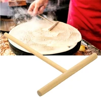 wooden t letter kitchen tool stick spreader crepe maker pancake batter convenient rack spreader baking pastry tools