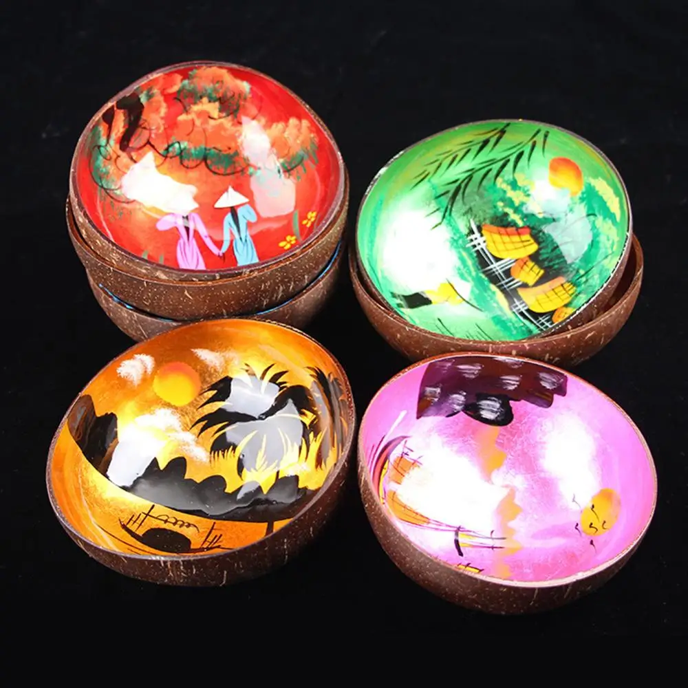 Цветная картина Кокосовая Скорлупа сухофрукты контейнер для еды ключи конфета